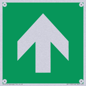 E907 Safe condition: Up / forwards arrow (90 deg supplimentary)